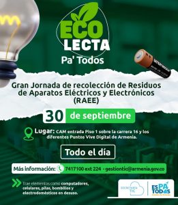 Recolección residuos electricos - Alcaldía de Armenia